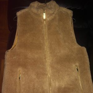 J Crew never worn faux fur vest